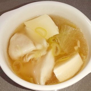 水餃子と豆腐の中華スープ＋＋